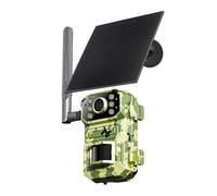 WESLNN 4MP 4G Solar Hunting Trail Camera Waterproof Night Vision 20M PIR Motion Detection Outdoor Wildlife Tracking Camera Photo Trap(4G)