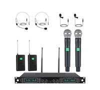 WESLNN Channel Wireless Mic Set With Handheld/Bodypack/Headset/Lapel Mics Wireless Microphone System Church