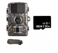 WESLNN Hunting Trail Camera 16mp 1080p Wildlife Scouting Camera With 12m Night Vision Motion Sensor Ip66 Waterproof(With 32GB card)