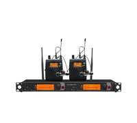 WESLNN IEM Channel In Ear Monitor Wireless System Professional Monitoring With Earphone For Stage Performance(2 Bodypacks)
