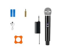 WESLNN Karaoke Dual Wireless Microphone Handheld Dynamic Mic UHF Rechargeable Receiver Handheld Wedding Party Speech Club Show Meeting(One mic)