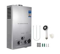 WESLNN LPG 6L/8L/10L/12L/16L/18L Water Heater 36KW Instant Liquefied Petroleum Gas Water Heater Stainless Steel Boiler Kit Portable(12L)