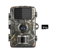 WESLNN Outdoor Mini Trail Camera Infrared Night Vision Motion Activated Hunting Trap Game Waterproof Wildlife Cam(Camera with 32GB)