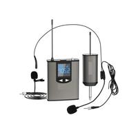 WESLNN Portable Wireless Headset Microphone Lavalier Mic System 80m Teaching Speech Interview Vlog Live Recording For PC(1)