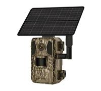 WESLNN Solar Hunting Trail Camera 14MP 4G SIM Card IP66 Waterproof 20M PIR Motion Detection Wildlife Camera IR Night Vision(4G Camera Add 64G)