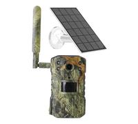 WESLNN Solar Hunting Trail Camera 20M PIR Motion Detection Waterproof Wildlife Camera 4K 14MP 4G SIM Card 30M Night Vision 7800mAh(A Set add 128G)