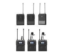 WESLNN UHF Dual-Channel Lavalier Wireless Microphone System 2 Transmitters & 1 Receiver