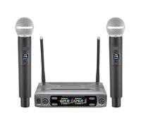 WESLNN Wireless Microphone Fixed Frequency 2 Handheld Professional Dynamic Mic Receiver 25m Karaoke Wedding Party