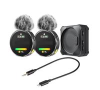 WESLNN Wireless Microphone System 2*Transmitter 1*Receiver Touch Screen For PC Smartphone Camera(3)