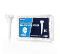 Weslymoo 1 1/2 Inch Plastic Golf Tees, Short Tees 120 Pack with Low-Friction Design for Iron、Par Threes、Hybrids and Driving Range, with High Stability and Low-Friction Performance Golf Tees Plastic