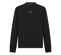 BOSS Contrast-logo Sweatshirt In Cotton Terry