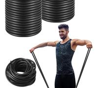 Wesnoy 1 Roll Resistance Tubes Latex Elastic Tubing 50ft Exercise Bands Exercise Tubing for Physical Therapy, Lower Pilates, at Home Workouts, Rehab Core Exercise (Black,Advanced Level 1)