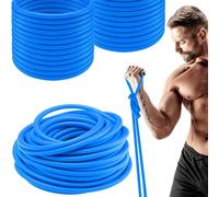 Wesnoy 1 Roll Resistance Tubes Latex Elastic Tubing 50ft Exercise Bands Exercise Tubing for Physical Therapy, Lower Pilates, at Home Workouts, Rehab Core Exercise (Blue,Intermediate Level 2)