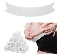 Wesnoy 10 Pcs Tummy Liners for Sweat Rash Cotton Under Belly Sweat Liners Plus Size Under Belly Perspiration Absorber Pads Belly Band for Skin Rash, White, XXL