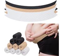 Wesnoy 10 Pcs Tummy Liners for Sweat Rash Cotton Under Belly Sweat Liners Under Belly Absorber Pads Band for Skin Rash(3 Colors,XXL)