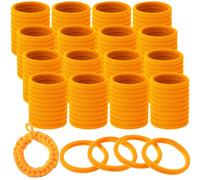 Wesnoy 120 Pcs Weaving Loom Refill Loops for 10'' Loom, Craft 2 Cotton Potholders Weaving Loops, Durable Craft Bands for Potholder Making(Yellow)