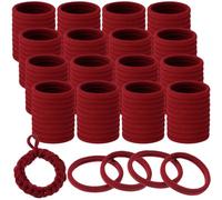 Wesnoy 120 Pcs Weaving Loom Refill Loops for 10'' Loom, Craft 2 Cotton Potholders Weaving Loops, Durable Craft Bands for Potholder Making (Red)