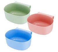 Wesoke 3 Pcs Hanging Kitchen Waste Bins, Small Kitchen Counter Trash Can, Hanging Dustbin Storage Container Basket for Over The Cabinet Door, Hanging Garbage Bowl for Bedroom Bathroom