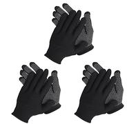 Wesoke Work Gloves, 3 Pairs Safety Protection Gloves for Men Women, Nylon Knitted Stretchy Dotted PVC Glove with Anti-Slip Grip Dots for Construction, Gardening, Mechanic, Warehouse, Industrial