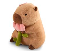 WESOPAN Capybara Plush Toy, 30cm Cute Stuffed Animals Kawaii Capibara Plush Pillow Christmas Birthday Easter Valentine's Day Gift for Kids Boys Girls (30cm Rose Capybara)