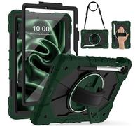 WESOROL CASE Case for Samsung Galaxy Tab S10 Lite/S10 FE/S9 FE /S9 Tablet Case 10.9/11 Inch with Rotate Stand & Hand Strap, Screen Protector, Pen Holder for Galaxy Tab S10 FE Cases, Army Green