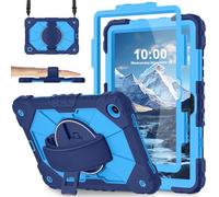 WESOROL Case for Galaxy Tab A11 Plus/A9 Plus 11 Inch,Heavy Duty Shockproof Cover for Samsung Tablet A11+/A9+ Case with Screen Protector 360 Rotating Stand & Hand Strap Shoulder Strap,Navy Blue