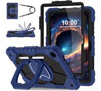 WESOROL Case for Galaxy Tab A11 Plus/A9 Plus 11 Inch,Shockproof Cover for Samsung Tablet A11+/A9+ Case with Screen Protector 360 Rotating Stand Pencil Holder Shoulder Strap,Navy Black