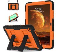WESOROL Case for Galaxy Tab A11 Plus/A9 Plus Samsung Tablet A9+ 11 Inch,Full-Body Drop Protection Cover for Samsung A11+ Tablet Case with Kickstand Shoulder Strap,Black Orange