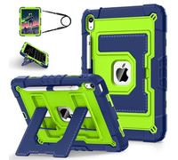 WESOROL CASE for iPad (A16) 11th /10th Generation Kids Friendly 10th Gen iPad Case with Pencil Holder/Shoulder Strap,Military Grade Shockproof for i Pad Cover 11.0/10.9 Inch 2025/2022,Navy Green