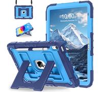 WESOROL Case for iPad A16 11th Generation 11 Inch (2025) iPad 10th Generation 10.9 Inch (2022),i Pad A16 Case Military Grade Shockproof Cases with Pencil Holder Shoulder Strap,Navy Blue