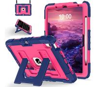 WESOROL CASE for iPad Air 11 Inch M3 (2025) /M2 (2024) iPad Air 5th/4th Generation Case 10.9 Inch (2022/2020),Military Grade Shockproof iPad Case Air 11 Inch for Kids with Pencil Holder, Navy Pink