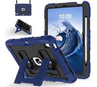 WESOROL CASE for iPad Air 11 Inch M3 (2025) /M2 (2024) iPad Air 5th/4th Generation Case 10.9 Inch (2022/2020),Military Grade Shockproof iPad Air Case for Kids 11 Inch with Pencil Holder, Navy Black