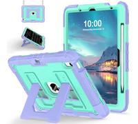 WESOROL CASE for iPad Air 11 Inch M3 (2025) /M2 (2024) iPad Air 5th/4th Generation Case 10.9 Inch,Military Grade Shockproof iPad Case Air 11 Inch for Kids with Pencil Holder, Purple Green