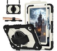 WESOROL Case for Samsung Galaxy Tab A11 Plus Galaxy Tab A9 Plus 11 Inch,Shockproof Cover for Samsung Tablet A11+/A9+ Case with Screen Protector 360 Rotating Stand Hand Strap,Black Beige