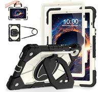 WESOROL Case for Samsung Galaxy Tab S10 Lite/S10 FE/S9 FE 10.9 Inch Galaxy Tab S9 11 Inch,Shockproof Cover for Samsung S9 FE Tablet Case with Screen Protector Rotate Stand Pen Holder,Black Beige