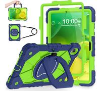 WESOROL Case for Samsung Galaxy Tab S11 5G 11 Inch 2025 SM-X730/X736B, Shockproof Cover for tab S11 with Screen Protector Rotate Stand Pen Holder,Navy Green