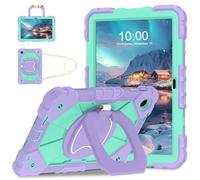 WESOROL Case for T-Mobile Revvl Tab 2 10.1 inch 2025 Release, Heavy Duty Shockproof Full Body Protective Cover with 360 Rotating Stand and Shoulder Strap,Purple Mint