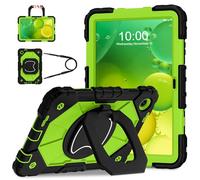 WESOROL Case for T-Mobile Revvl Tab 2 10.1 inch 2025 Release, Heavy Duty Shockproof Full Body Protective Cover with 360 Rotating Stand and Shoulder Strap,Black Green