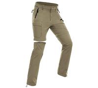 Wespornow Hiking-Cargo-Trousers Women Zip Off Walking Waterproof Trousers Quick Dry Convertible Outdoor Lightweight Casual Pants with 5 Pockets (Khaki, M)