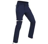 Wespornow Hiking-Cargo-Trousers Women Zip Off Walking Waterproof Trousers Quick Dry Convertible Outdoor Lightweight Casual Pants with 5 Pockets (Navy, M)