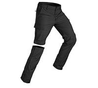 Wespornow Men's Zip-Off Hiking Trousers, Removable Trekking Trousers, Breathable Outdoor Trousers, Work Trousers, Quick Drying, Summer Functional Trousers with 5 Pockets, black, 6XL