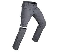 Wespornow Men's Zip-Off Hiking Trousers, Removable Trekking Trousers, Breathable Outdoor Trousers, Work Trousers, Quick Drying, Summer Functional Trousers with 5 Pockets, lightgrey, 6XL