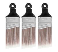 Wesquer Paint Brushes Cutting in Paint Brush for Painting Walls Stain Wood Trim Works Short Handle Paint Brushes Home Improvement Paint Supplies 3 Pack