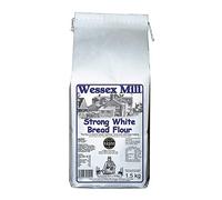 Wessex Mill Strong White Bread Flour - Premium Quality Flour for Bread Making, 5 x 1.5 kg