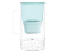 Wessper 3L Glass Water Filter Jug - Compatible with Brita Maxtra - Includes 1 Water Filter Cartridge, Reduces Limescale and Chlorine, Mint