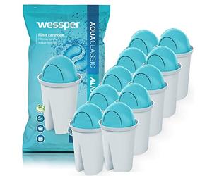 Wessper AquaClassic Water Filter Cartridges Alcaline | Replacement for Aquaphor Standard, Brita Classic, Dafi Classic Filter | Pack of 10