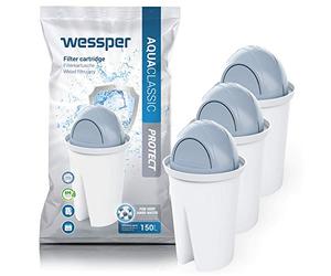 Wessper AquaClassic Water Filter Cartridges for Hard Water | Replacement for Aquaphor Standard, Brita Classic, Dafi Classic Filter | Pack of 3