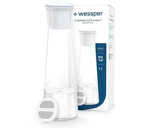 Wessper Borosilicate Glass Beverage Carafe 1L Filter Carafe Water Filter...