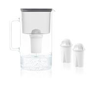 Wessper Crystalline 2.5 L Water Filter Jug, Set of 2 Filters, Compatible with Brita Classic - Black