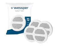 Wessper Disc Filter for Water Bottle and Jug, Water Bottle Filter with Activated Carbon, Replacement for Brita Microdisc Bottles and Carafes, Reduction of Chlorine and Heavy Metals - Pack of 4